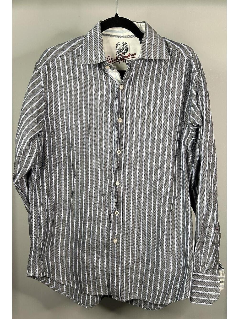 Robert Graham Striped Long Sleeve Button Down Shirt Men’s Size Large